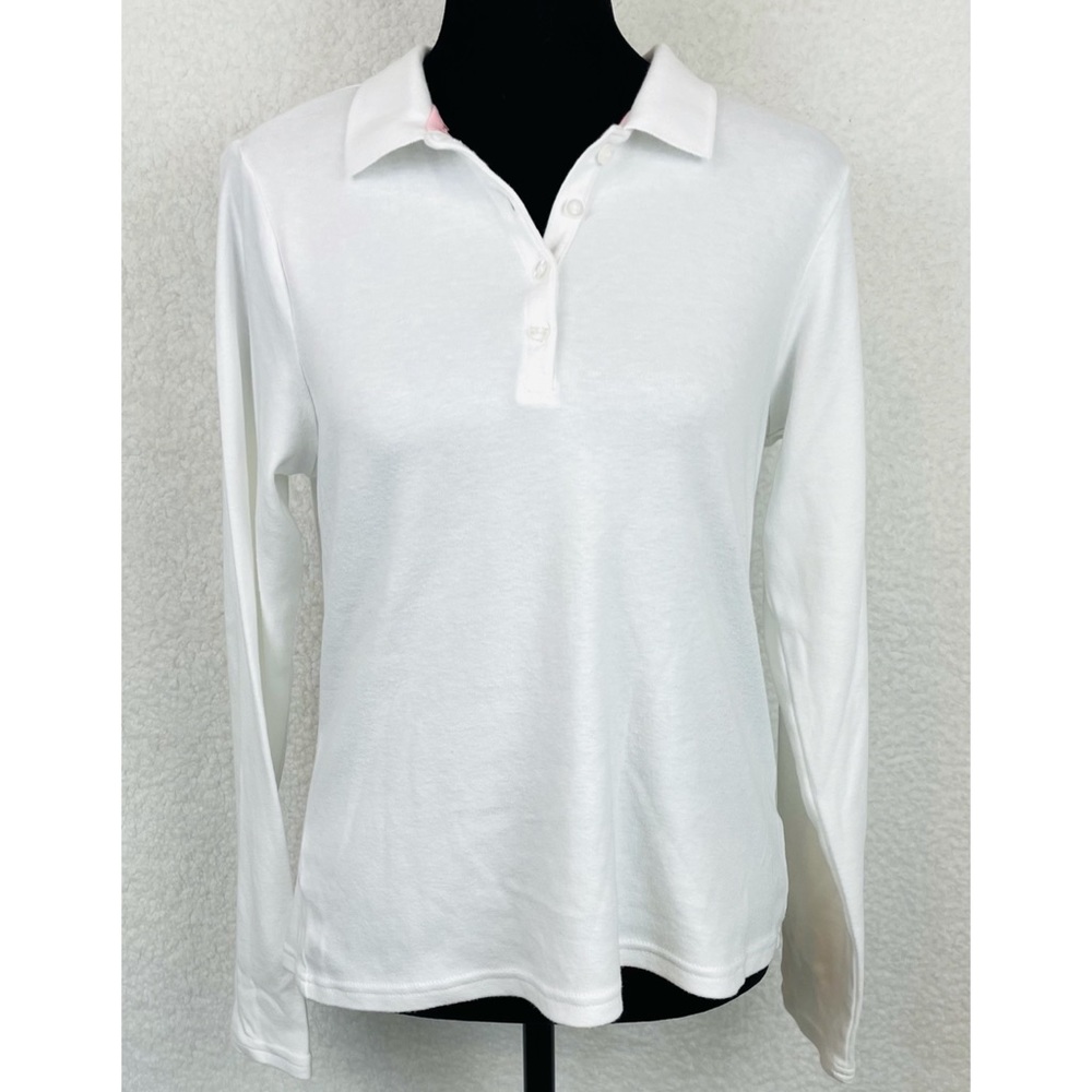 WONDER NATION • White Long Sleeve Polo Shirt, XXL - Picture 12 of 14